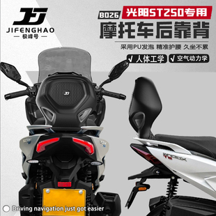 极峰号适用光阳赛艇ST250摩托车改装护腰靠背腰靠骑行后靠背无损
