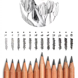 马可3000素描铅笔8B/7B/6B/5B/4B/3B/2B/B/F/HB/H/2H/3H速描绘图