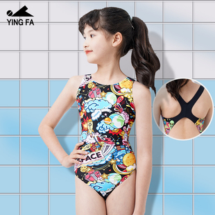 yingfa英发三角连体泳衣女士专业竞技游泳衣成人儿童比赛训练泳装