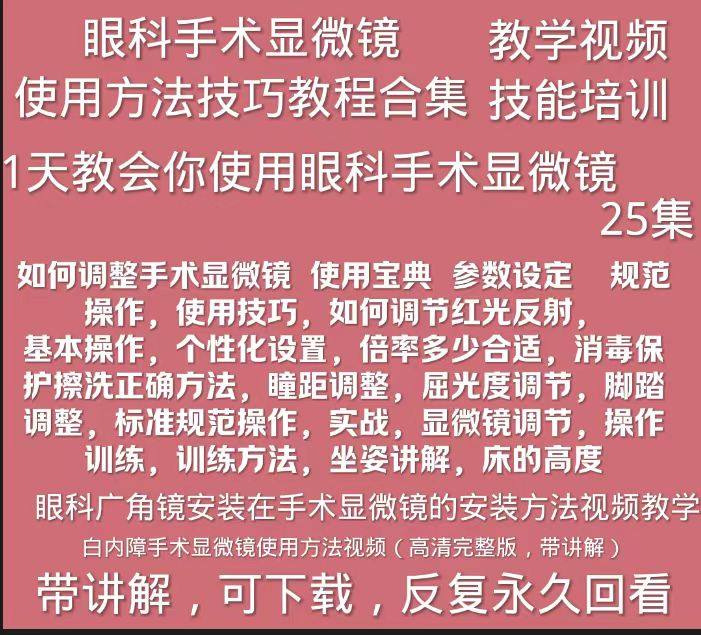 眼科手术显微镜操作调整使用方法设计素材/源文件