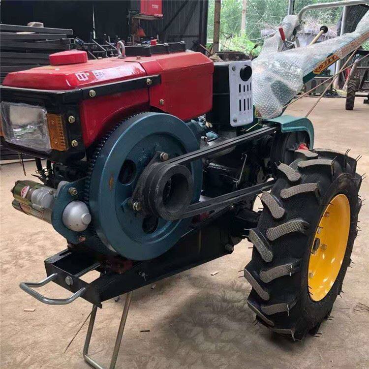电启动水稻田翻土耕地机 15马力配套旋耕犁地机 18马力手扶拖拉机