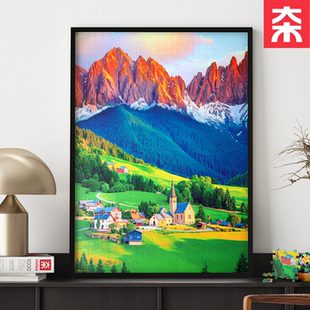 VINLAA拼图1000片多洛米蒂山脉成人休闲益智礼物为㚓拼图装饰画