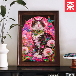 VINLAA成人版500片拼图月之灵猫动物拼图儿童玩具卡通可爱拼图