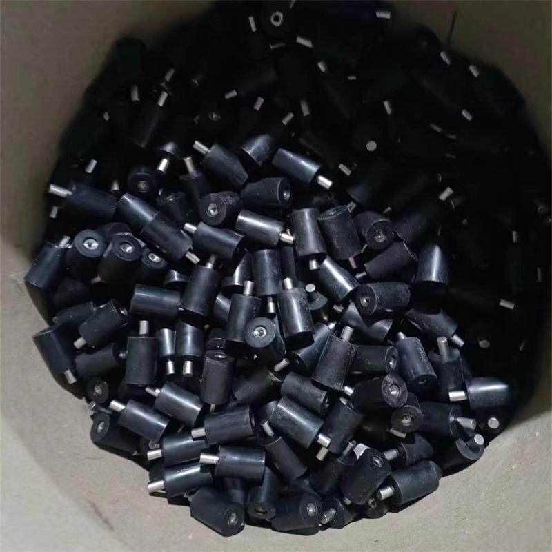 供应黑色橡胶减震垫VV型橡胶缓冲螺丝减震器双外丝圆柱电机减震柱