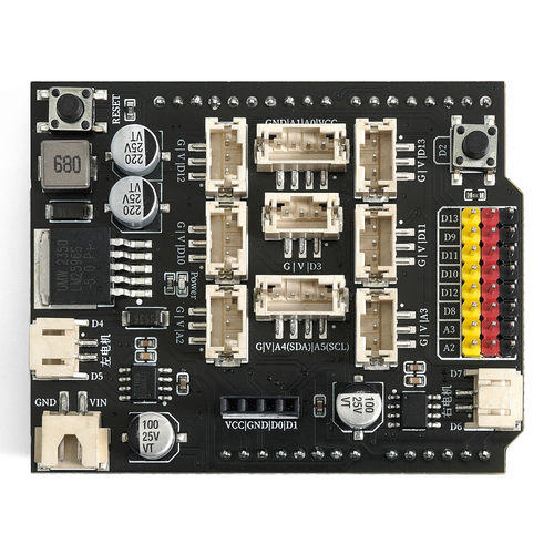 智能小车扩展板开发板教育学习板多功能带电机兼容Arduino寻迹车