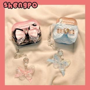 保护套 2代pro2软硅胶三代女款 ind立体蝴蝶结带挂件适用airpodspro3苹果无线蓝牙耳机壳airpods4新款 airpods1