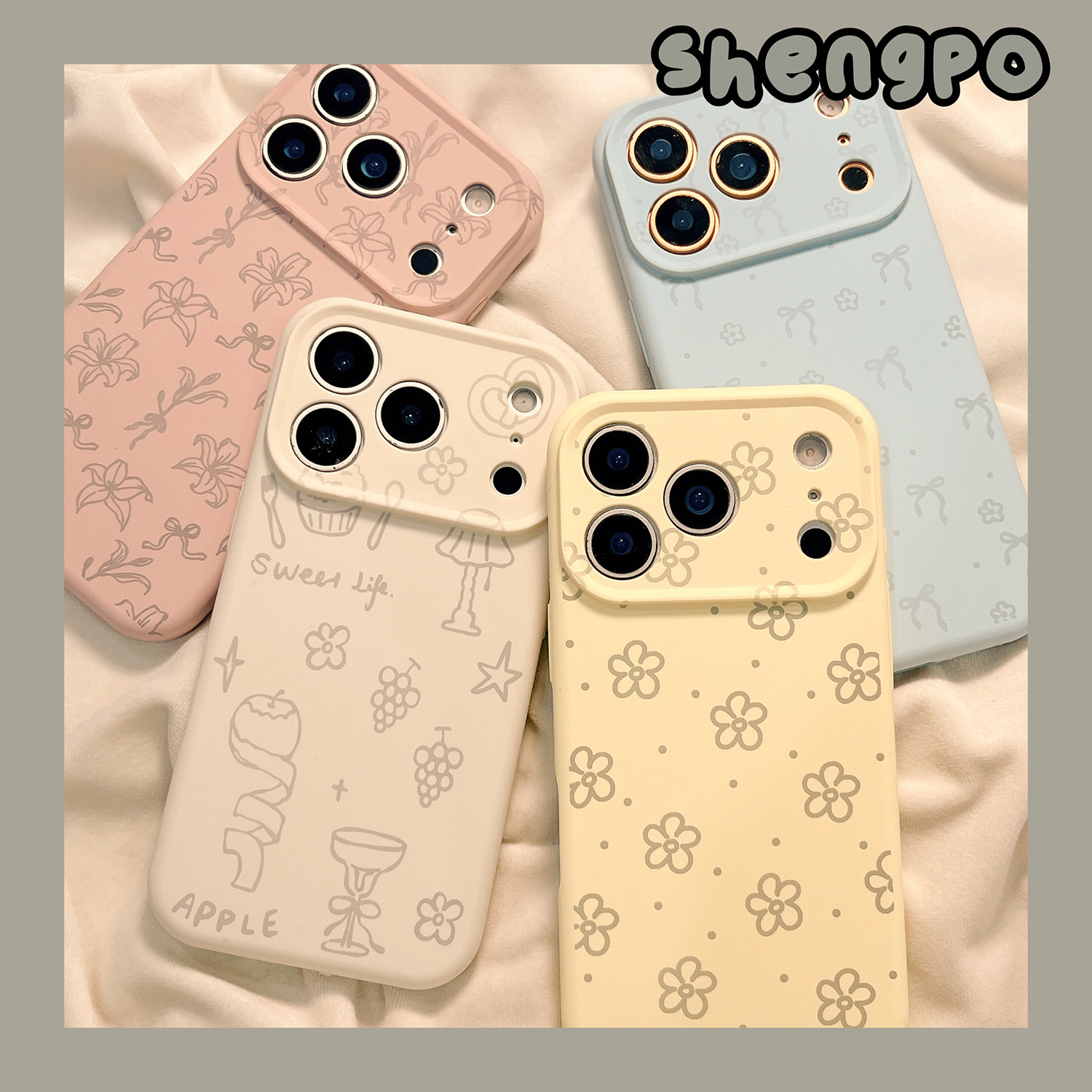 日韩ins风水果花朵蝴蝶结适用iPhone17promax手机壳液态硅胶17苹果16promax防摔新款15pro女14pro全包13皮质,3C数码配件,手机保护套/壳,淘宝优惠券,粉丝福利购,淘宝优惠卷