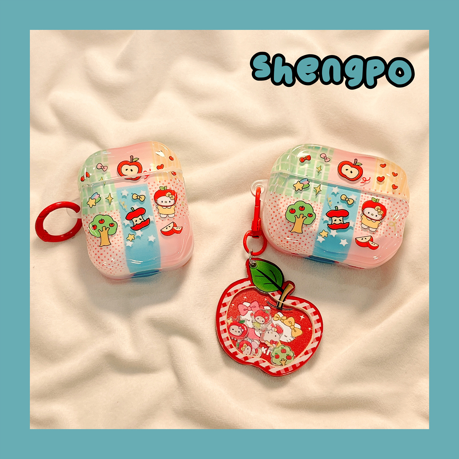 可爱苹果hellokitty耳机套新款