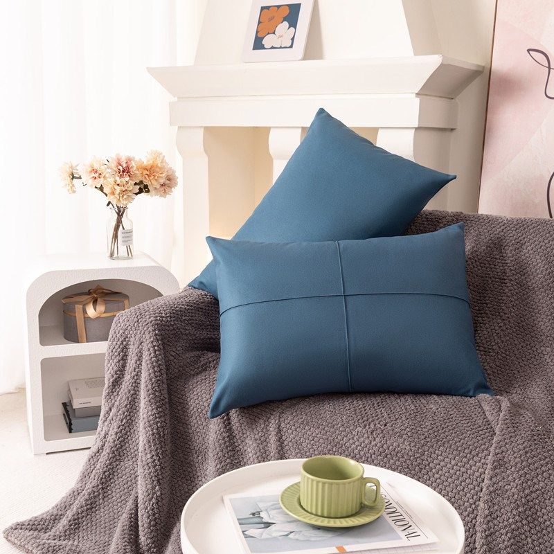 精选沙发靠枕椅子护腰科技布2023新款客厅长方形靠背枕头套不含芯