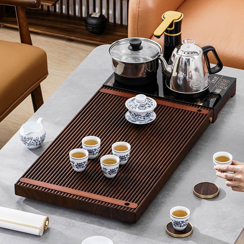 茶具套装全自动烧水壶一体式功夫茶盘整套家用新款客厅小型泡茶台