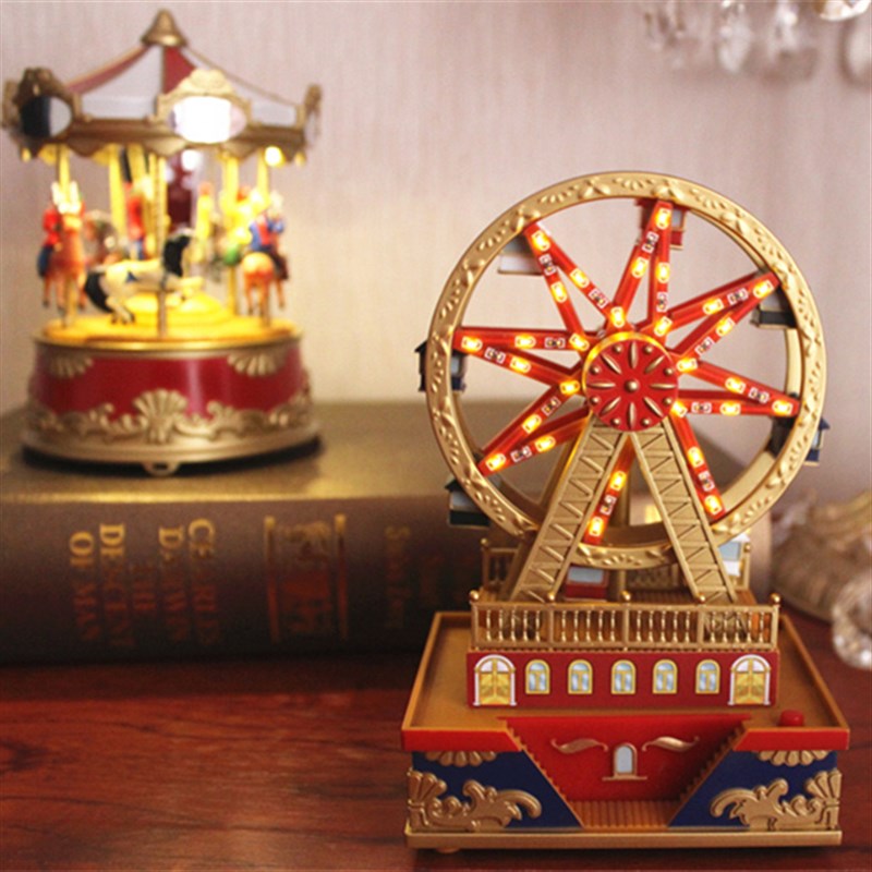 圣诞先生Mr.christmas旋转木马摩天轮音乐盒八音盒女生生日礼物