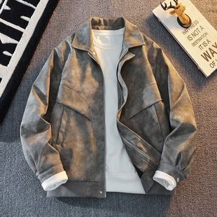 P55皮衣Q5棕色浅灰色深灰色M3XL