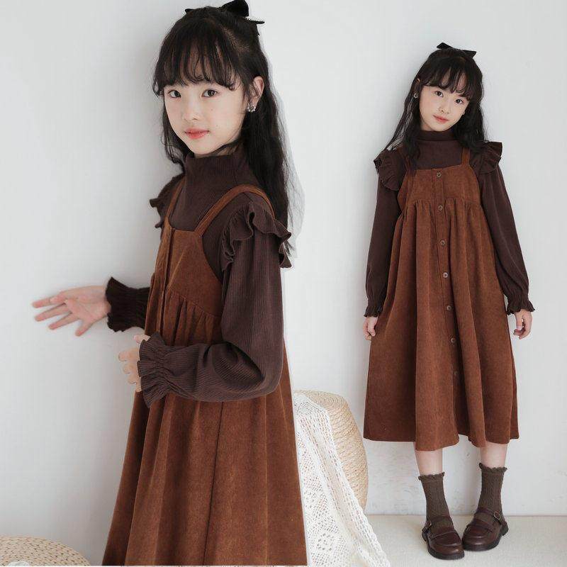 女童装春秋冬款中大童吊带背心长裙子公主连衣裙背带儿童长袖套装,童装/婴儿装/亲子装,连衣裙,淘宝优惠券,粉丝福利购,淘宝优惠卷