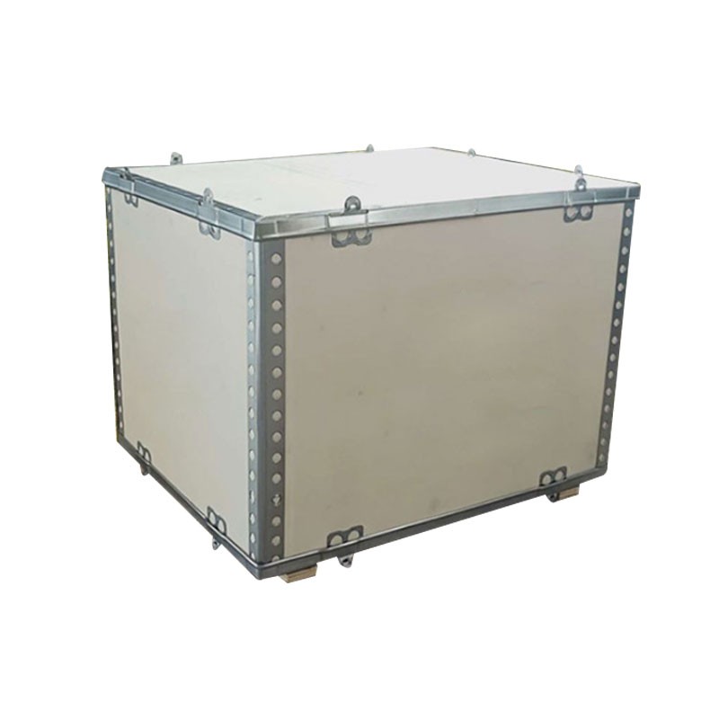 物流出口木箱定制厂家免熏蒸可拆卸钢带包边卡扣组装运输包装定做