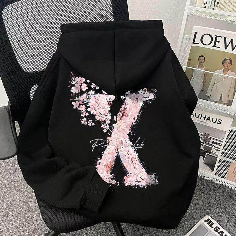 秋冬女童新款美式宽松连帽卫衣2025冬季中大童初中生潮牌加绒帽衫