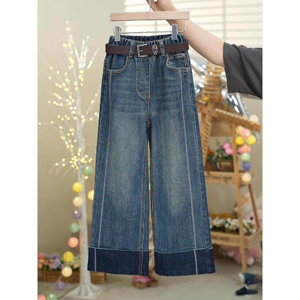 女童牛仔裤春秋款2025新款中大童秋季洋气时髦直筒阔腿裤儿童裤子,童装/婴儿装/亲子装,儿童牛仔裤,淘宝优惠券,粉丝福利购,淘宝优惠卷