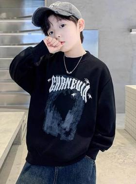 儿童装男童春装卫衣2025新款帅气炸街男孩中大童春秋款上衣春季潮