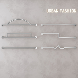服装店展示架不锈钢银色女装壁挂上墙正挂杆挂衣服架陈列拉丝货架