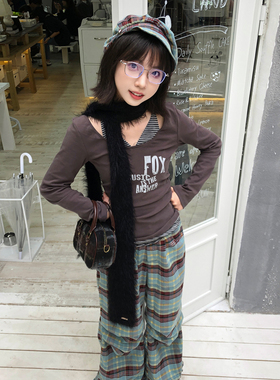 黑色仿貂毛长围巾围脖Y2K辣妹风保暖舒适秋冬学院风 无题notitle