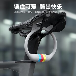 精选TUJIYD自行车锁卡通小猫密码锁便携防盗山地公路车儿童车单车