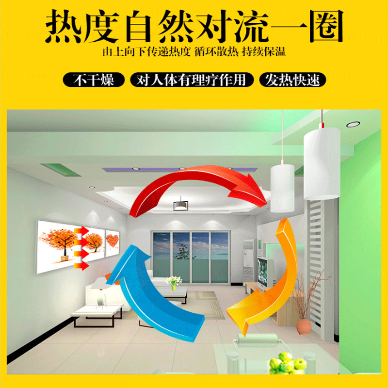 石墨烯碳晶墙暖壁画电暖器壁挂式取暖器家用节能速热暖气片电热板