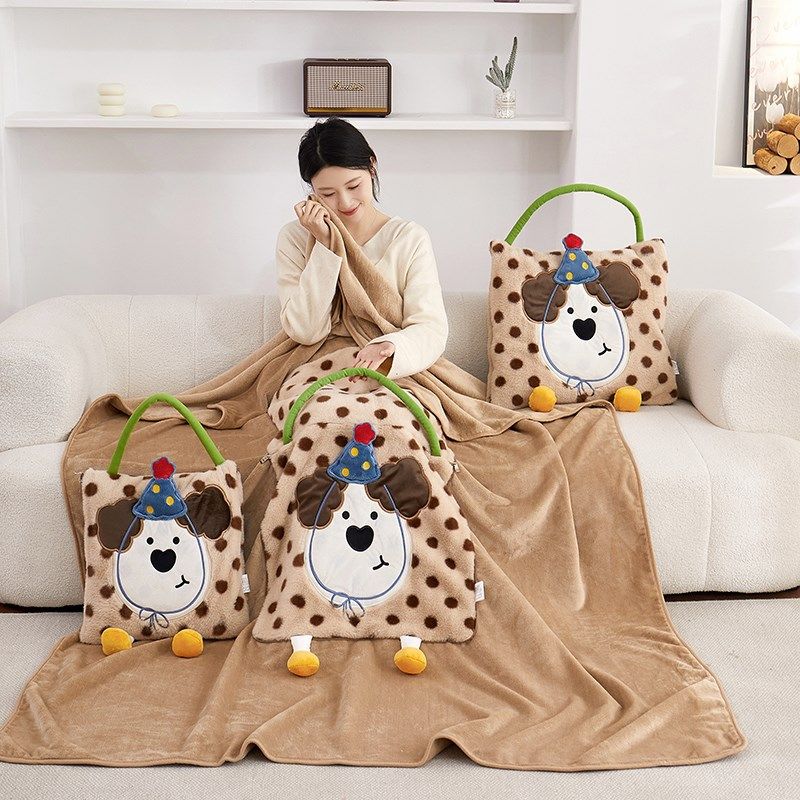 精选卡通可爱抱枕被子两用二合一办公室午睡空调毯子学生宿舍可爱,居家布艺,抱枕被,淘宝优惠券,粉丝福利购,淘宝优惠卷