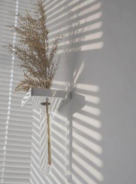 中世纪仓库穆尔创意壁挂式花瓶入口墙装饰干枝插花玻璃试管水培花