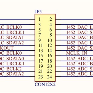精选型号:ADAU1452MINI:ADAU1452核心板(新版)/IIS和TDM接口全