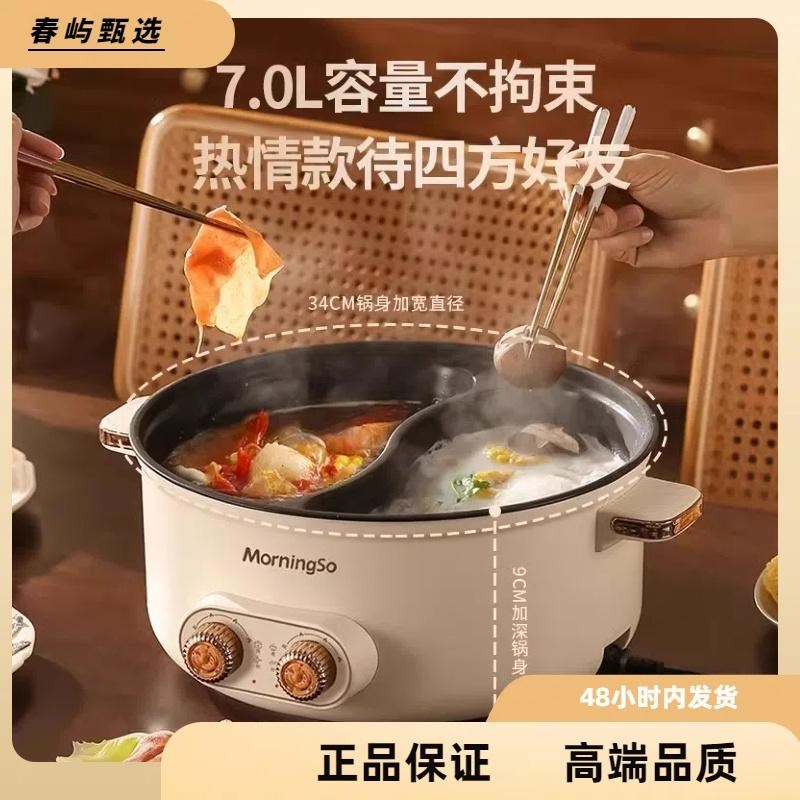 德国家用多功能一体电煮锅宿舍电锅鸳鸯锅火锅大容量专用电热锅