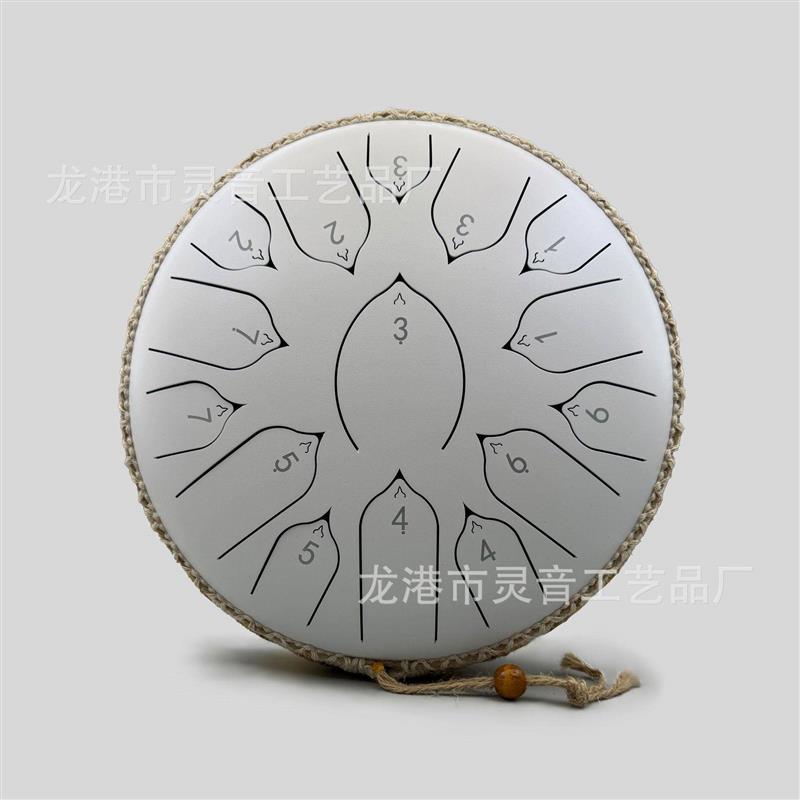 儿童益智打击乐器13寸15音国风莲花鼓钢舌鼓空灵鼓击打型乐器