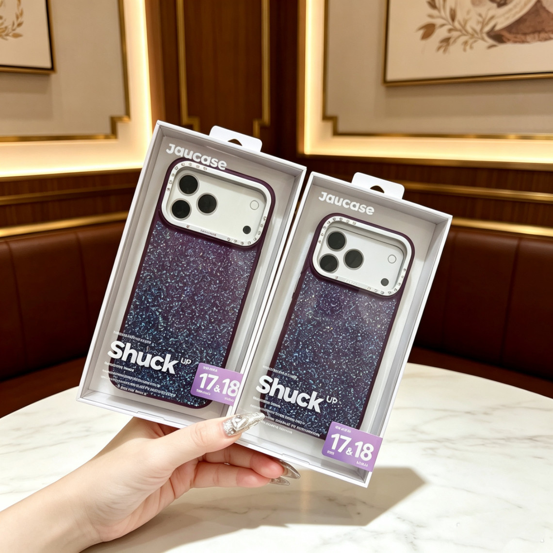 爵卡士JAUCASE轻奢鱼子酱星耀磁吸iphone18promax手机壳闪钻镜头