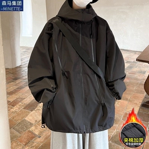 森马集团工装机能冲锋衣外套男款春秋季晋江棉服宽松美式高街棉袄