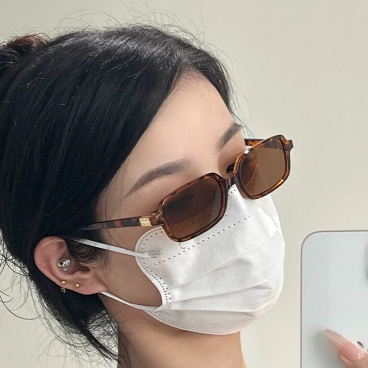 欧美复古超窄长方形豹纹太阳眼镜女潮圆脸素颜显瘦平光镜嘻哈墨镜