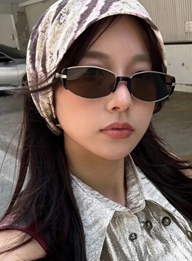 防紫外线老钱风猫眼墨镜女高级感男复古太阳眼镜小棕镜偏光方圆脸