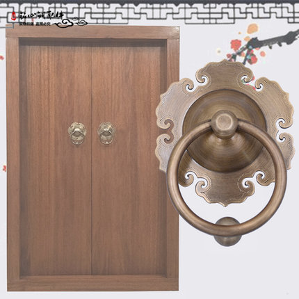 中式大门铜把手仿古窗户纯铜门环包间门圆环拉环别墅铜门钹拉手