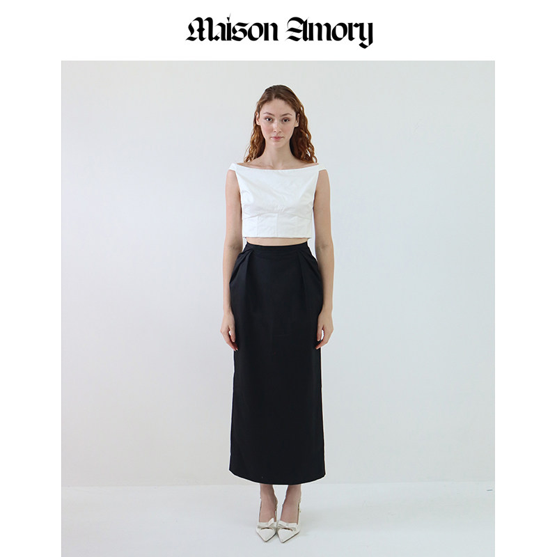 MaisonAmory黑色迷笛半身裙