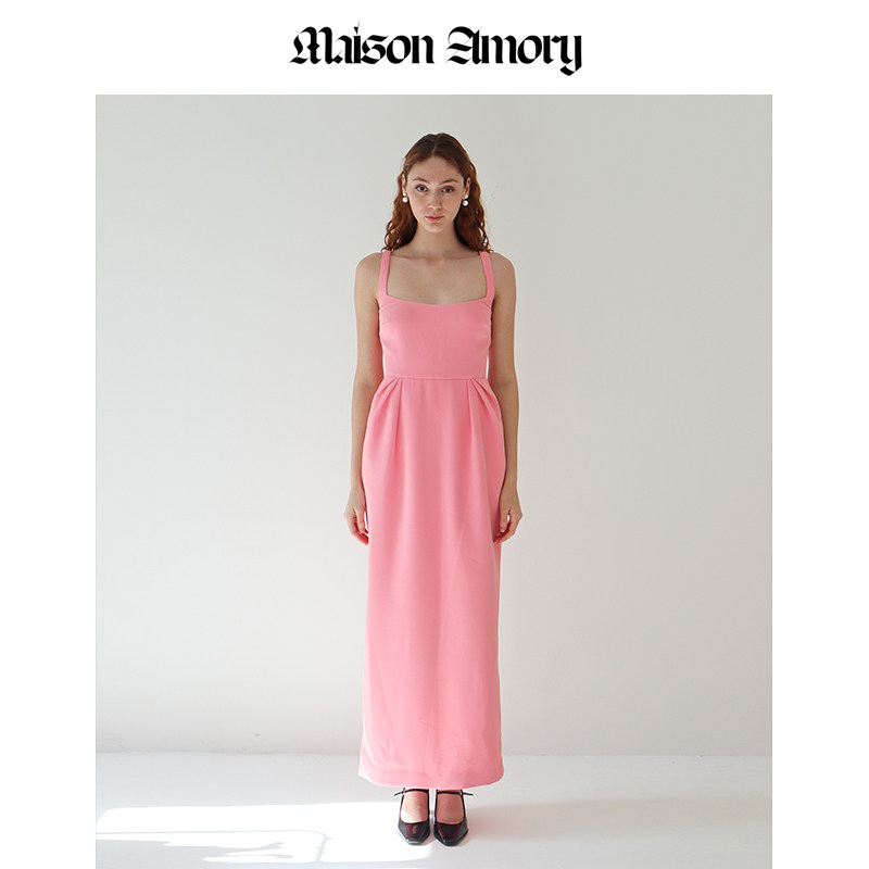 Maison发光粉及踝连衣裙