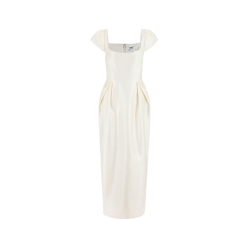 贝尔蒙特·米白及踝连衣裙The Bellmont Dress Maison Amory