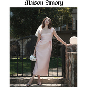 Maison 贝尔蒙特·灰粉色及踝连衣裙Bellmont Dress Amory