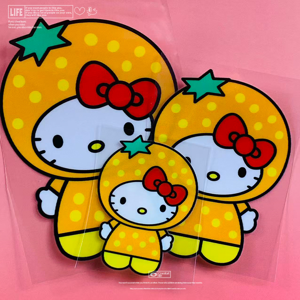 无畏明天CarpeDiem随心贴创意hello Kitty笔记本冰箱贴手机壳贴纸
