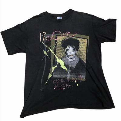 古着感硬挺青春流行高级小众简约oldschool大码质感印花短袖T恤