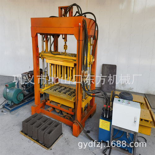柴油款4-40固定式半自动水泥免烧成型机 混凝土压砖机 空心制砖机