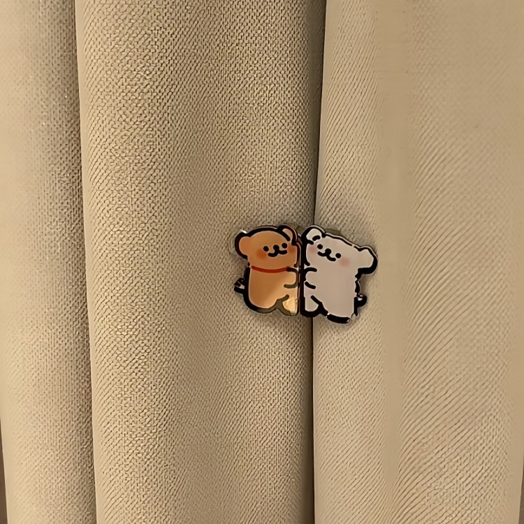 【新家的100个快递】磁吸窗帘扣环防漏光纽扣绑带门帘浴帘固定器