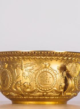 杨铜记 无盖 铜聚宝盆 创意礼品 工艺品 铜如意聚宝盆