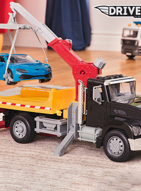 北美Driven拖车儿童大号玩具车男孩工程车滑行车模发声光生日礼物