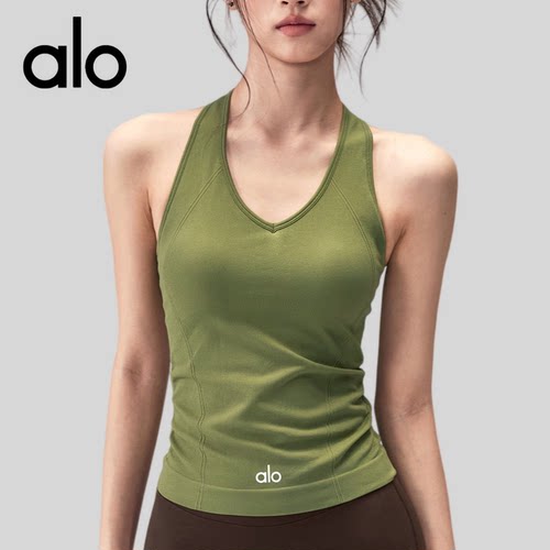 AIo 一体式瑜伽服运动背心工字外穿跑步训练内衣修身速干上衣