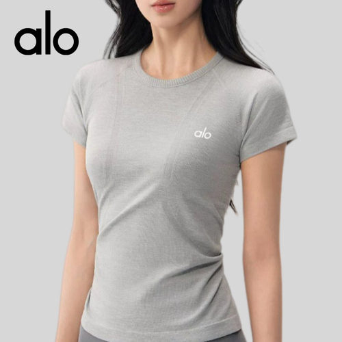 AIo 运动短袖女夏季健身T恤修身透气速干衣户外训练跑步上衣显瘦