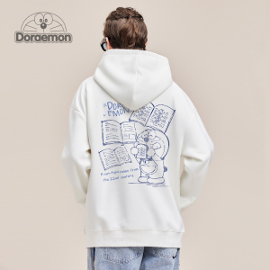 DORAEMON/哆啦A梦连帽套头卫衣男春秋冬季潮牌情侣长袖男生上衣服