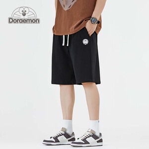 DORAEMON/哆啦A梦短裤男2024新款夏季潮牌纯棉透气休闲五分裤子