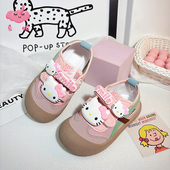 女童幼儿园室内鞋 宝宝板鞋 2025年秋季 儿童可爱猫咪帆布鞋 新款 韩版